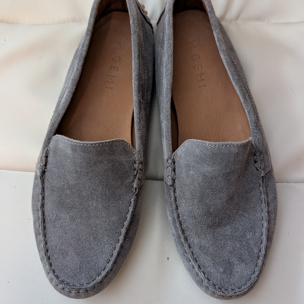 Gray Suede Loafers for Women